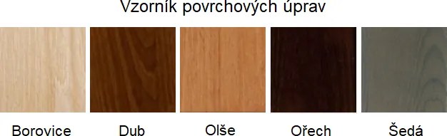 Posteľ z masívu borovice - jednolôžko 200x90 cm - MAX 99