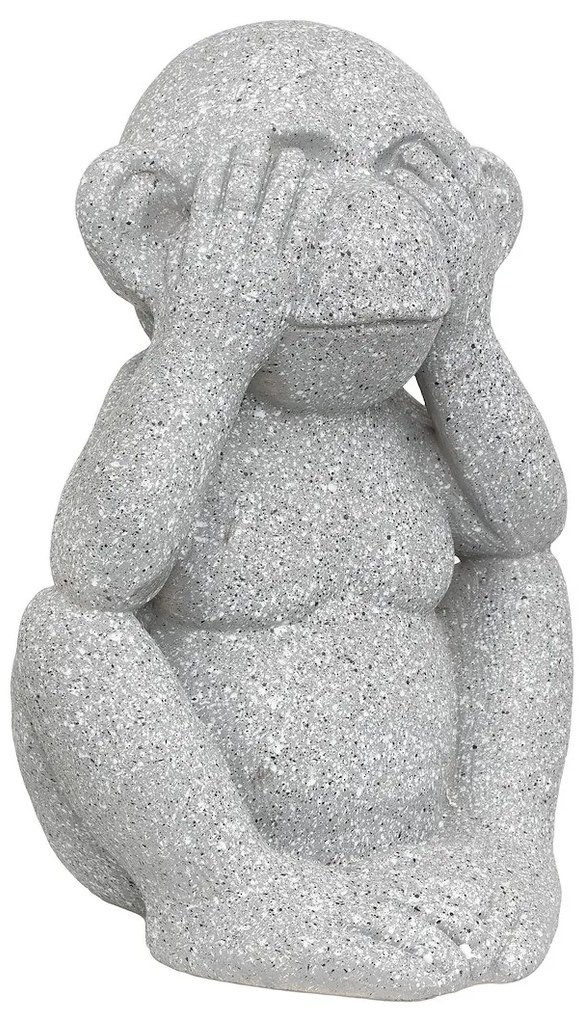 ATMOSPHERA Záhradná figúrka z magnézia Moneky2, 41 cm, sivá