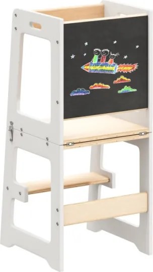 Učiaca veža 3v1 Mooby 35 naturálna / biela