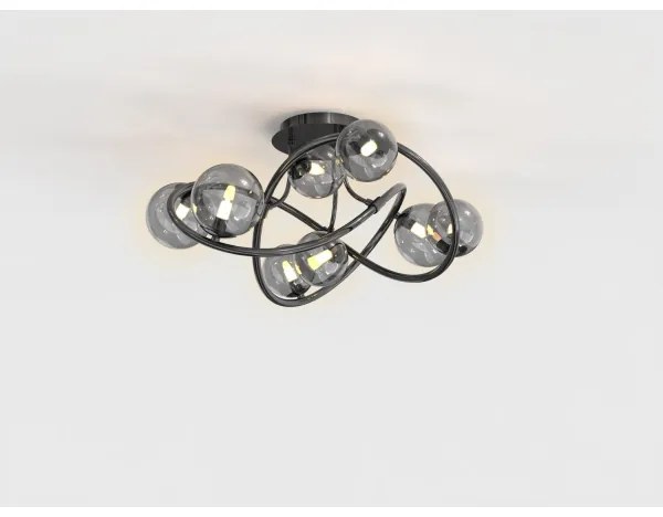 Wofi 9014-805 - LED Prisadený luster NANCY 8xG9/3,5W/230V čierna/chróm