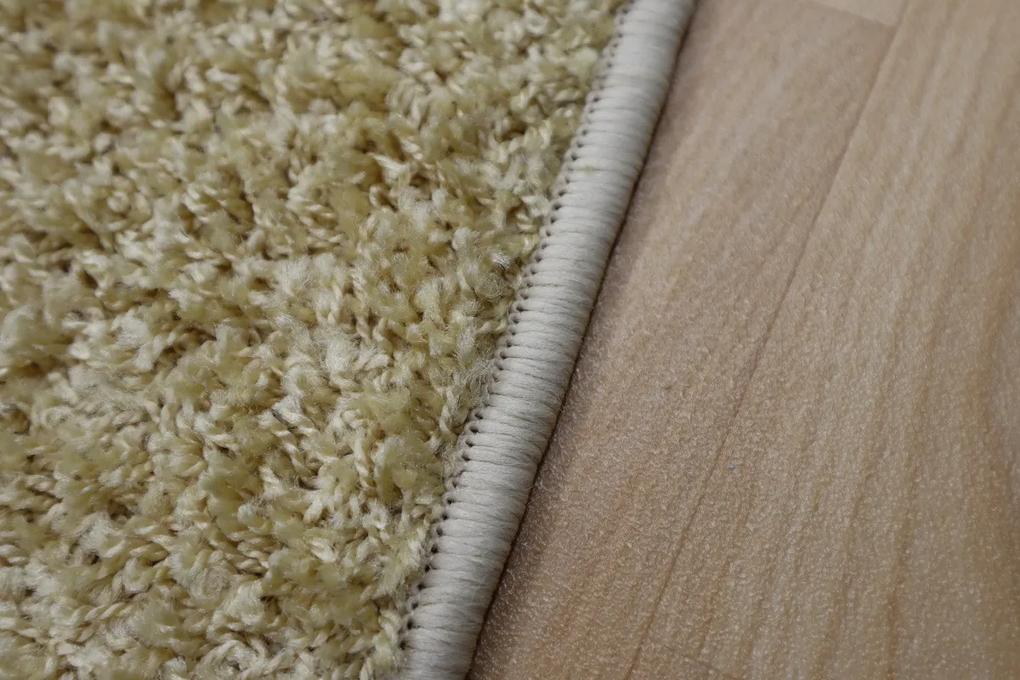 Vopi koberce Kusový koberec Color shaggy béžový kvietok - 160x160 kvietok cm