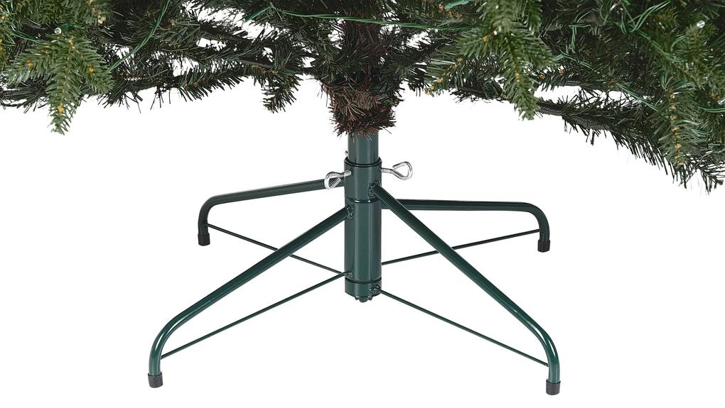 Vianočný stromček podsvietený 180 cm zelený FIDDLE Beliani