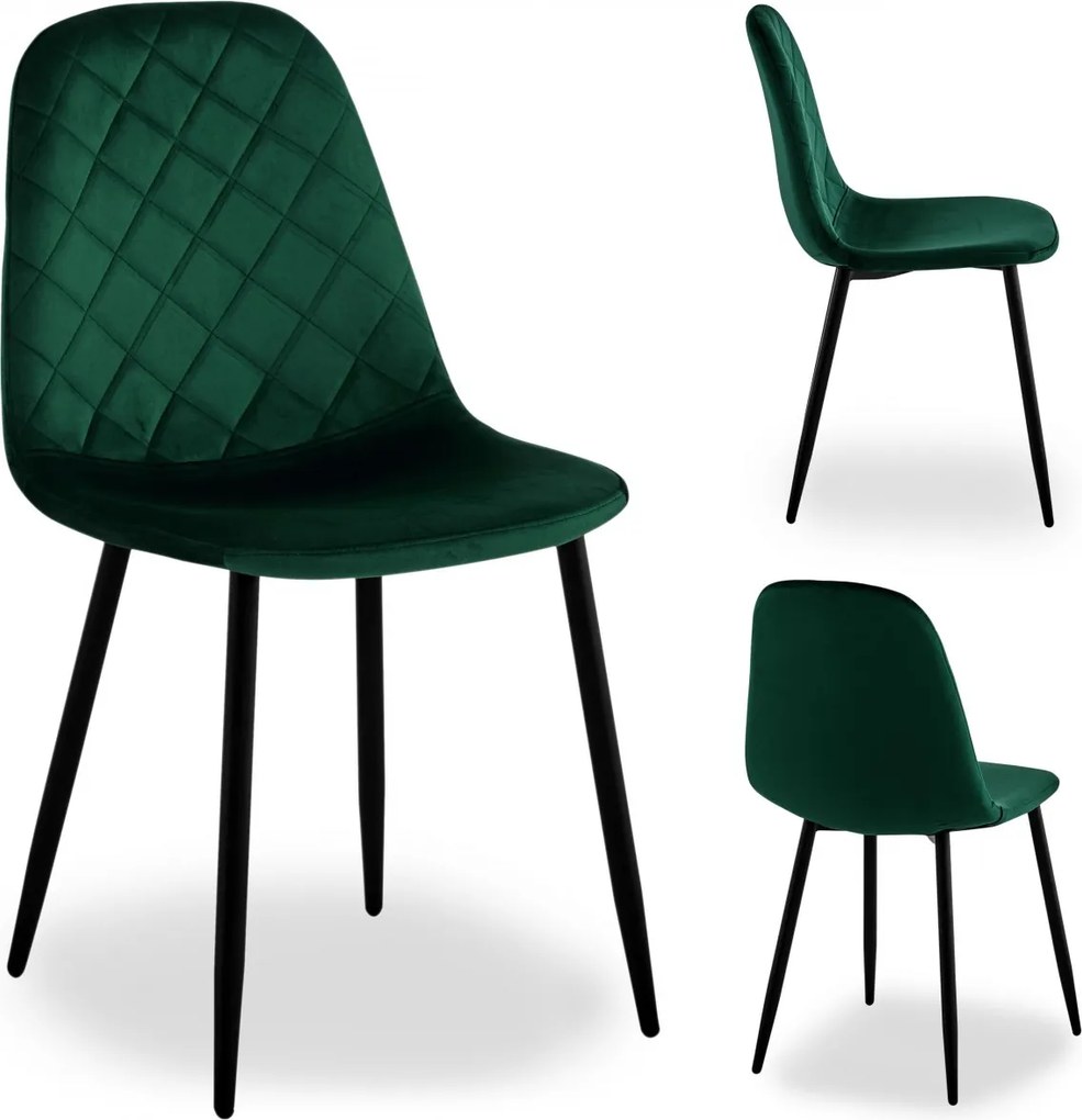 Čalúnená designová stolička ForChair III zelená