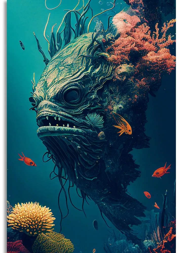 Obraz surrealistická podmorská príšera