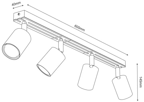 Bodové svietidlo TERRA 4xGU10/8W/230V biela/dub