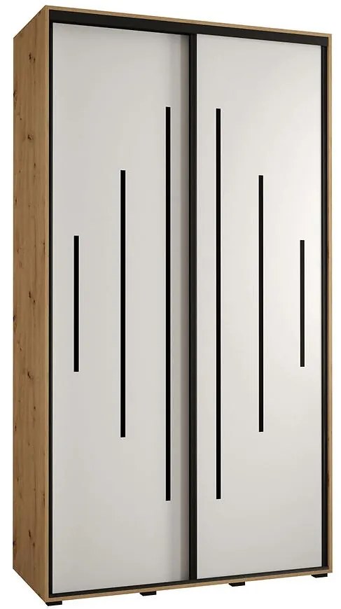 Skriňa 45 Canaris 12 140 artisan/biela/čierna