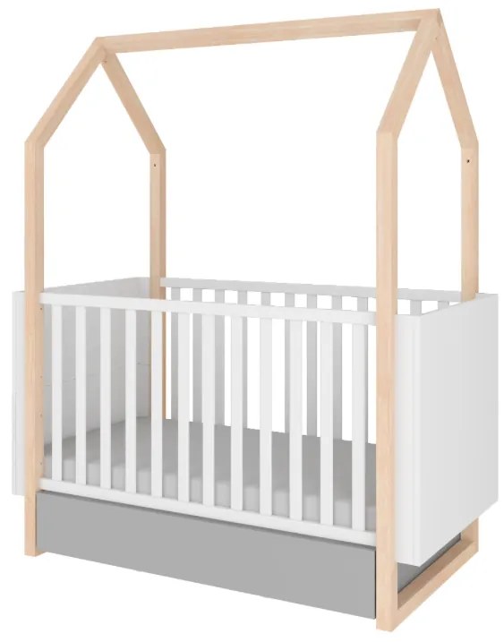 PROXIMA.store - Detská posteľ v tvare domčeka PINETTE so šuflíkom - 70x140