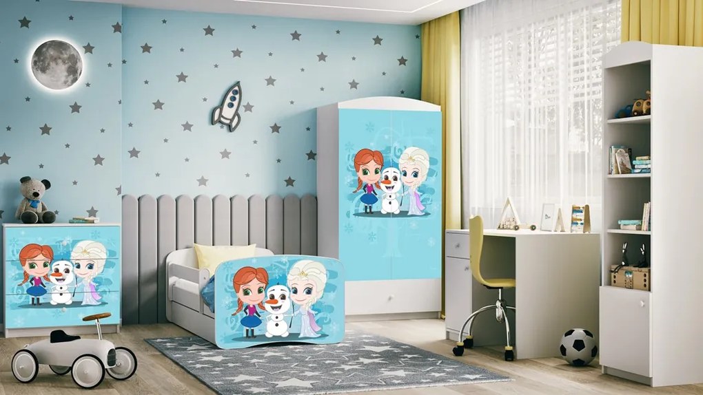 Detská šatníková skriňa BABYDREAMS Ľadové kráľovstvo biela