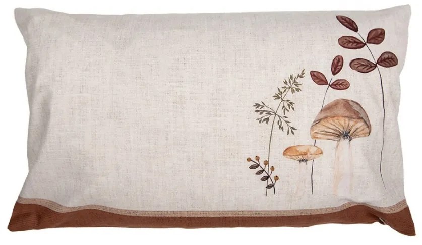 Béžová obliečka na vankúš s hubkami Little Forest Jewels - 30*50 cm