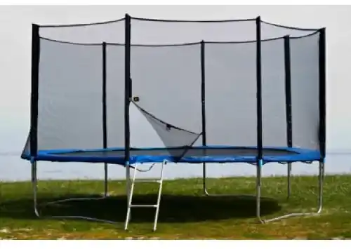FunFit Záhradná trampolína pre deti 404 cm s vonkajšou sieťou a rebríkom |  BIANO