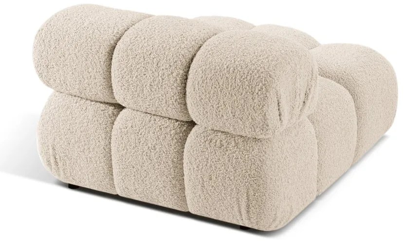 Béžový modul pohovky z textílie bouclé (stredový diel) Bellis – Micadoni Home