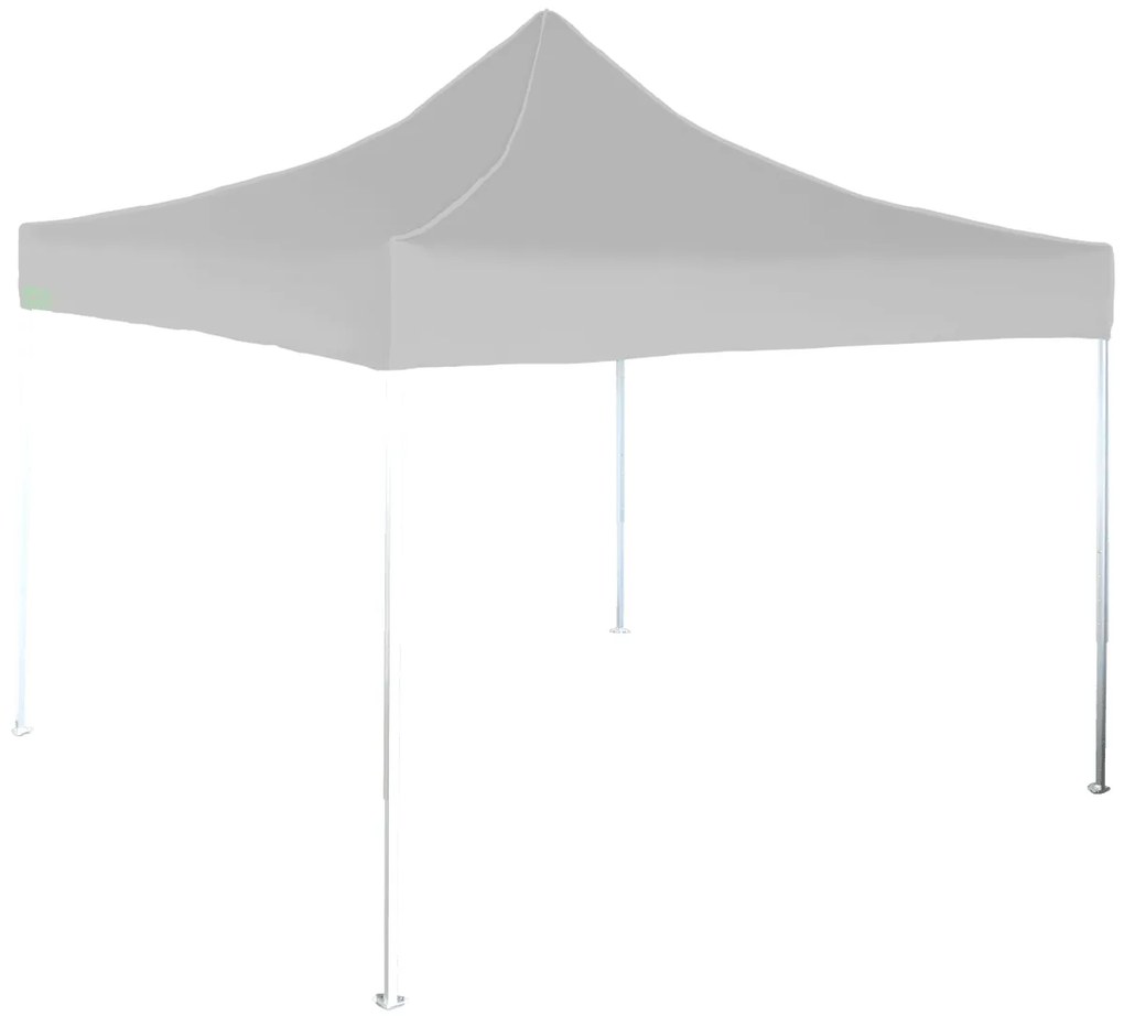 Rýchlorozkladací nožnicový stan 3x3m – hliníkový, Bez bočných plachiet, Sivá / antracitová