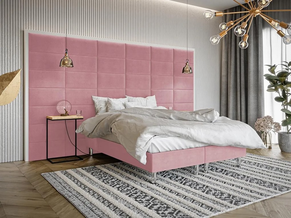 Čalúnená manželská posteľ Estelle B, Dostupné poťahy: ekokoža Soft 017 (biela), Rozmer postele: 160x200