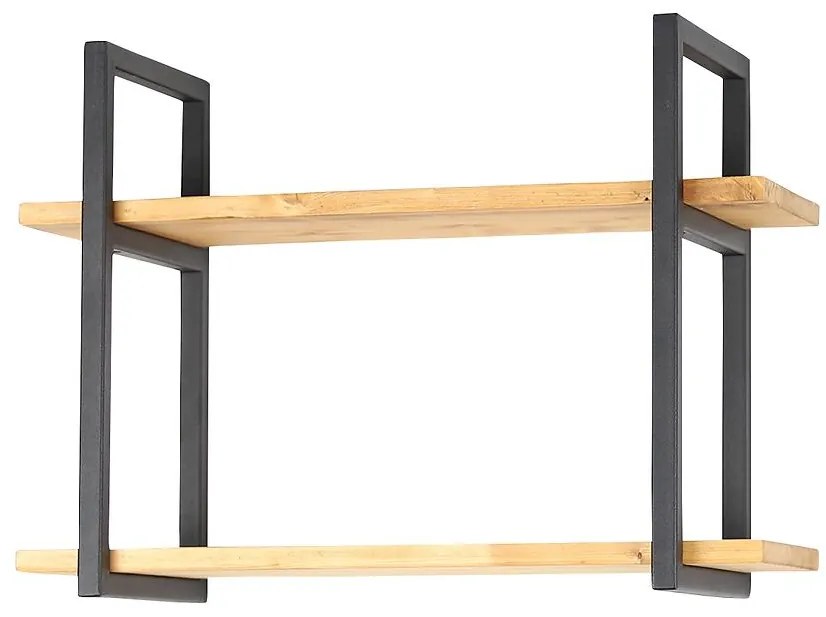 Polička Loft 07-01 59,5/43/24,3 cm čierna