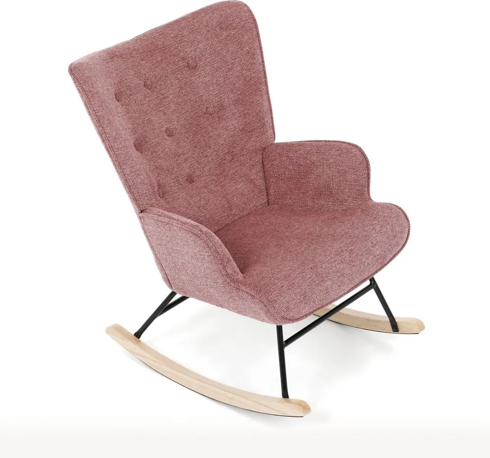 Hojdacie kreslo FABIAN — látka, ružová