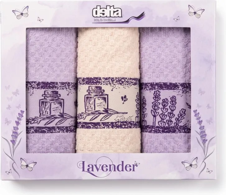 Froté utierky na riad Lavender set 3 ks