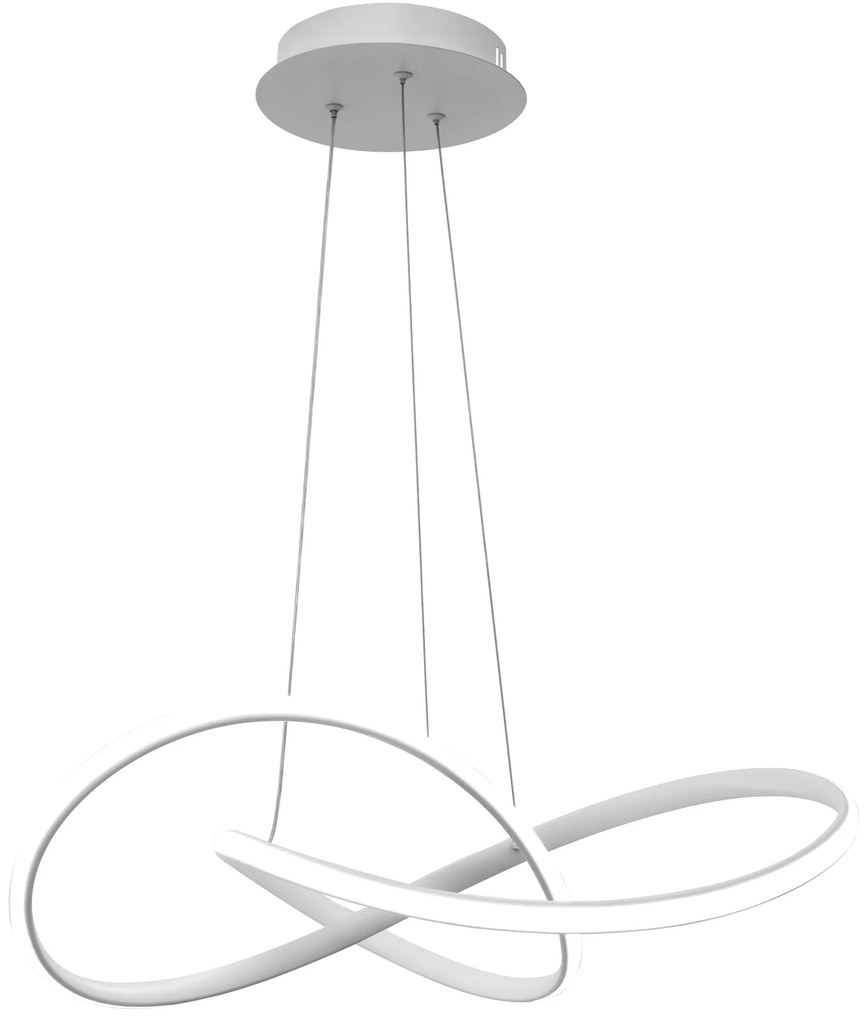 Toolight - Ring, LED závesné svietidlo + diaľkové ovládanie APP396-CP, biela, OSW-06912