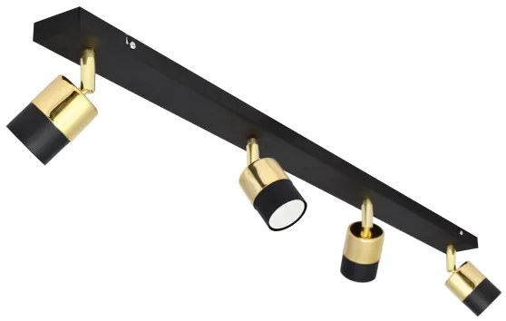 LED Bodové svietidlo TUBSSON 4xGU10/4,8W/230V čierna/zlatá