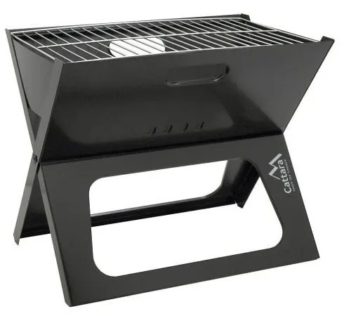 Skladací čierny gril na drevené uhlie Cattara Piran