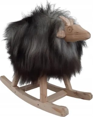 Baranček na póloch Hojdačka Ovčia koža Prírodná