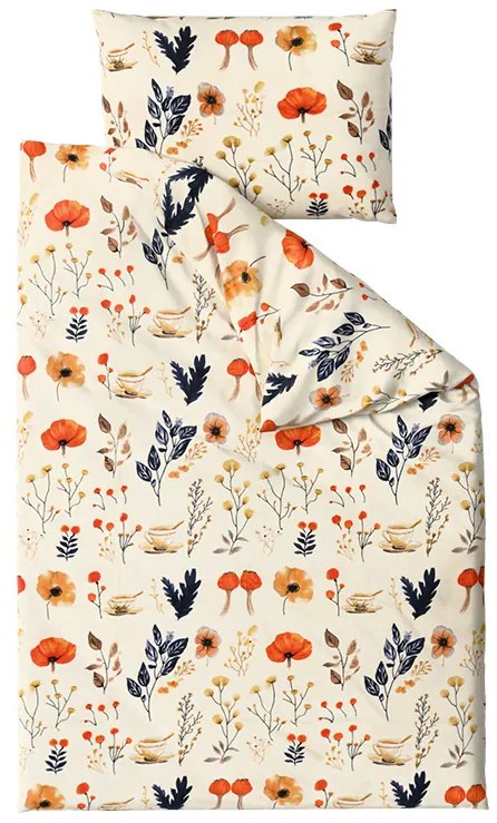 Mikroplyšové obliečky PAPAVA krémové Rozmer obliečky: 70 x 90 cm | 140 x 220 cm