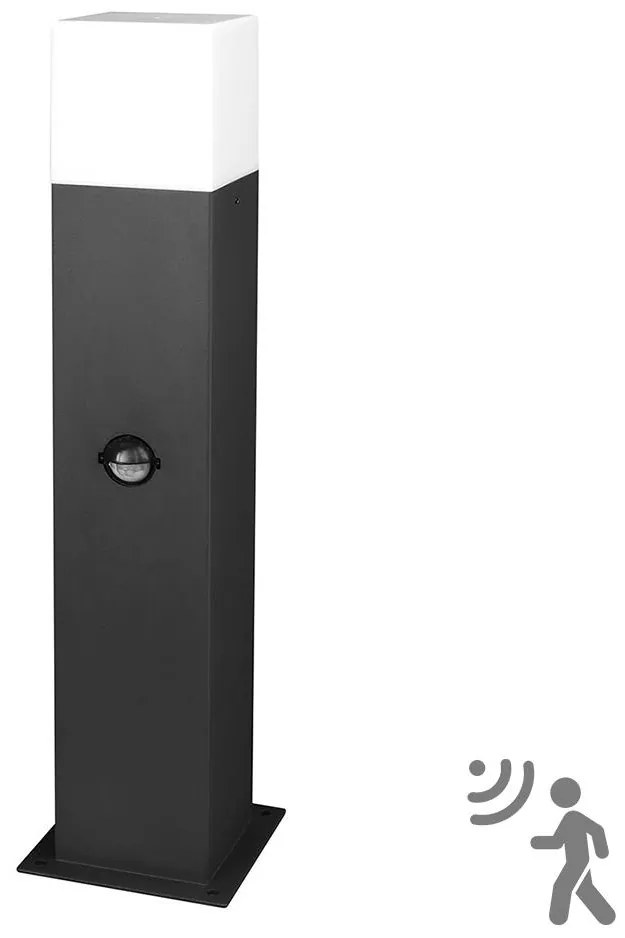 Vonkajšia lampa so senzorom NEW YORK 1xE27/12W/230V IP44 44 cm antracit