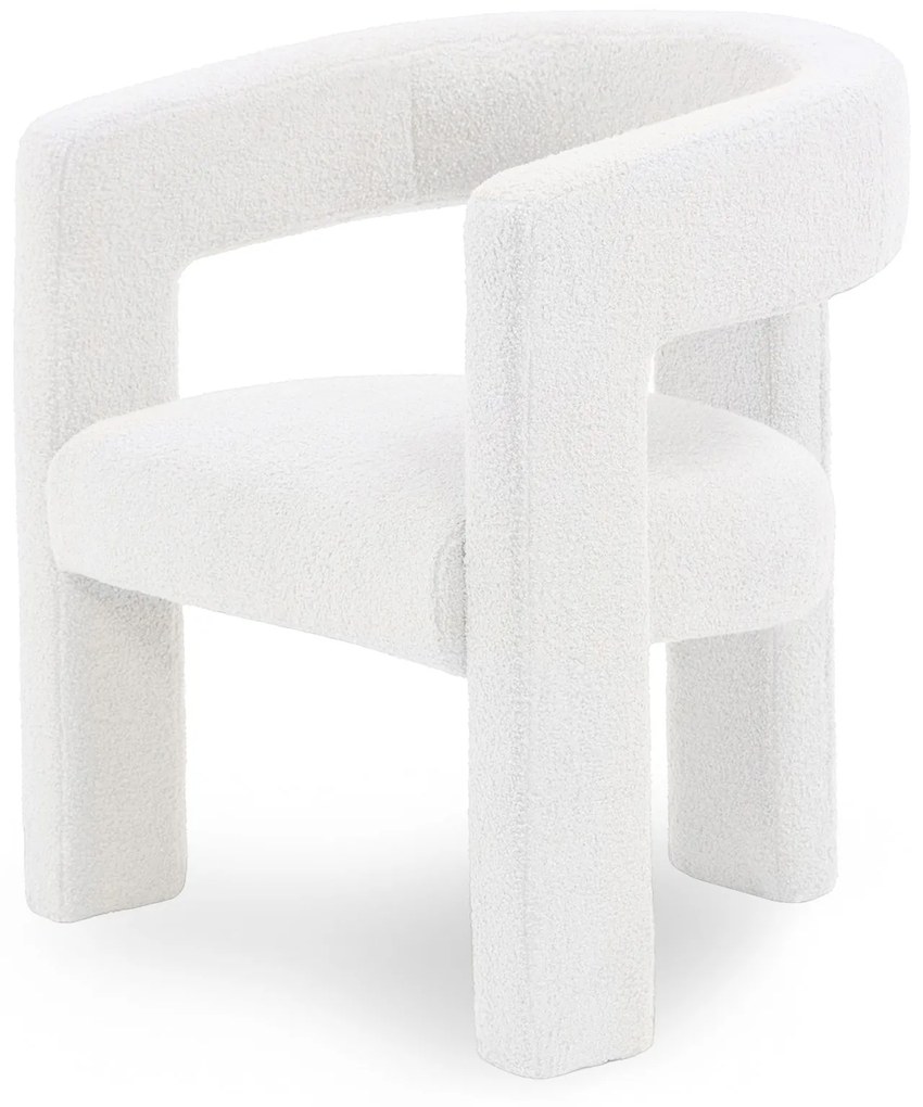 Designové křeslo LORY boucle krémové