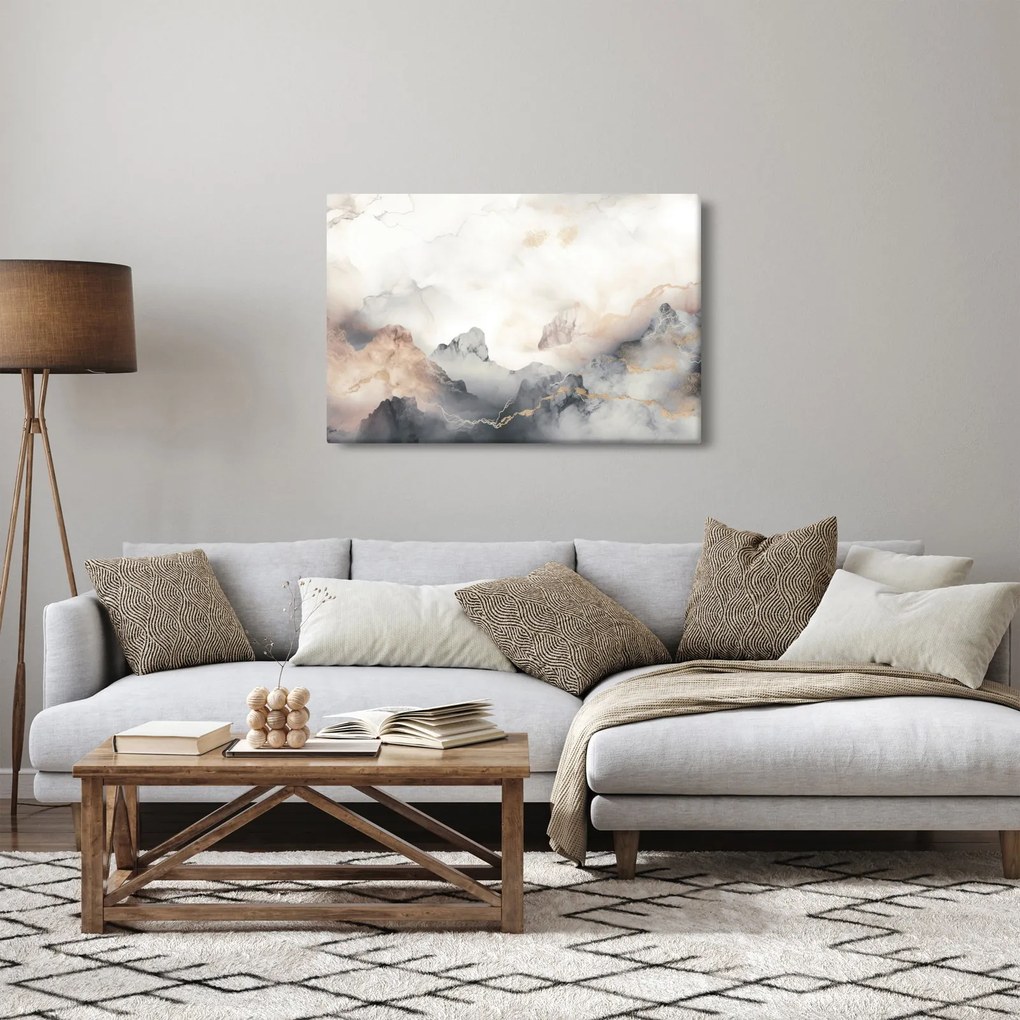 Obraz - Abstrakcia hôr s textúrou mramoru (90x60 cm)