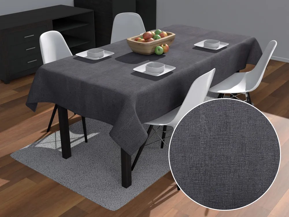 Biante Dekoračný obdĺžnikový obrus PML-047 Čiernosivý melír 50x100 cm