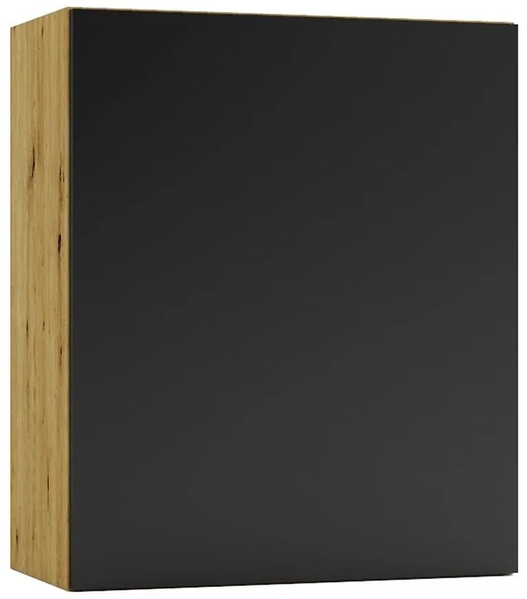 Kuchynská skrinka Cosmo Isabel W60 P/L Čierny hrášok/Dub  Artisan