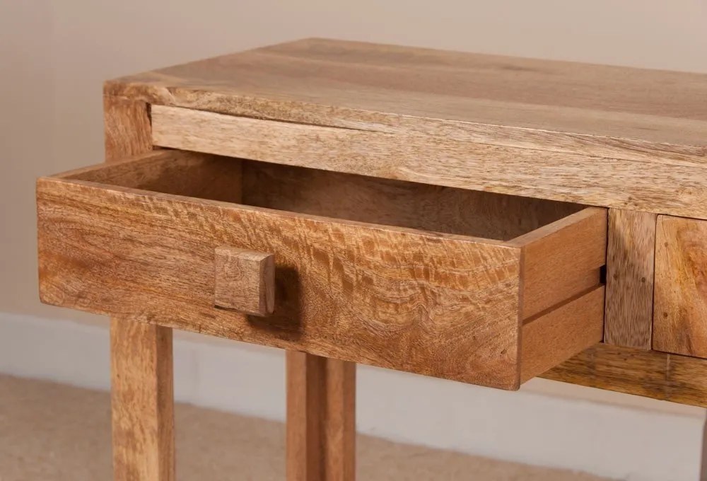 furniture-nabytek.cz - Konzolový stolek se šuplíky 110x76x35 z masivu mango