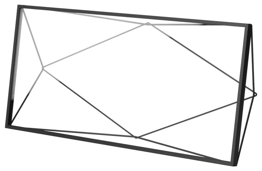 Čierny kovový rámček stojací/na stenu 48x23 cm Prisma – Umbra