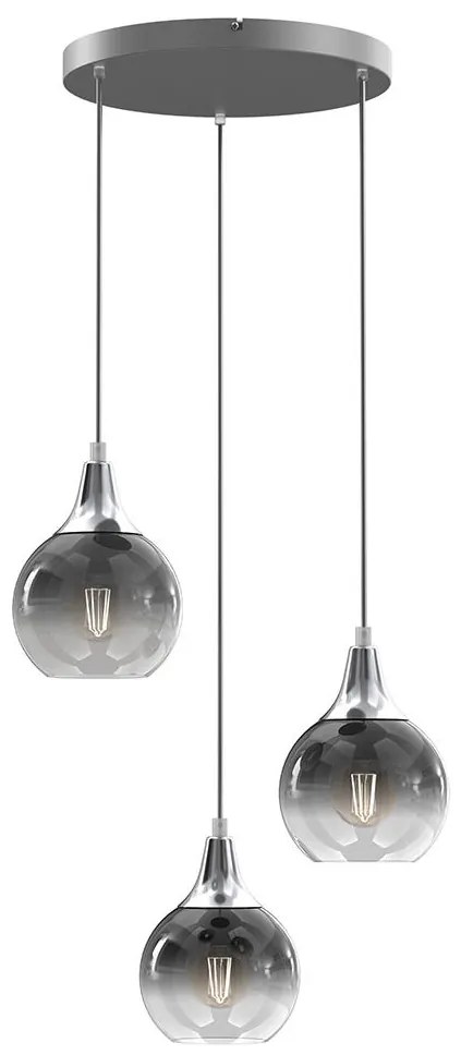 Luster na lanku MONTE 3xE27/60W/230V matný chróm