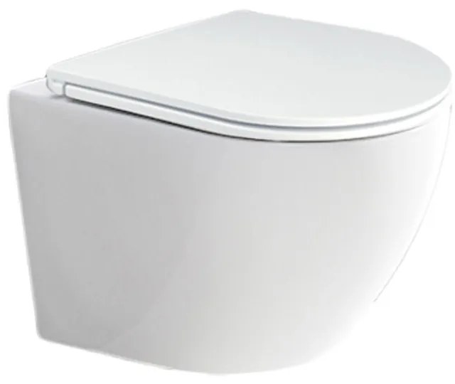 Mereo Mereo, WC závesné kapotované, RIMLESS, 490x370x360, keramické, vr. sedátka CSS113S, MER-VSD82S