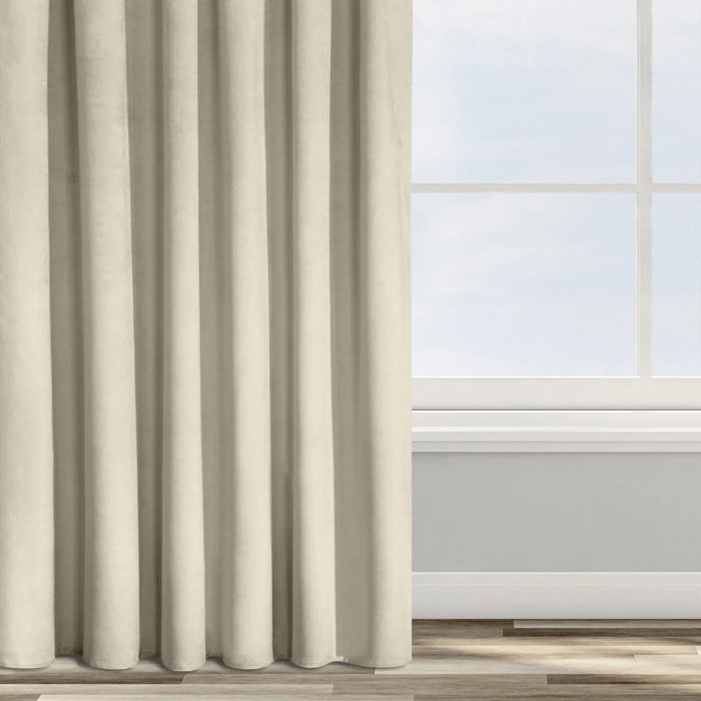 ZATEMŇOVACÍ ZÁVES NA PÁSKE ROSA 135X300 CM BÉŽOVÁ