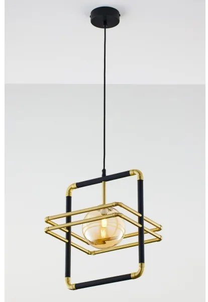 Jupiter 2025 - Luster na lanku FIORI 1xG9/10W/230V čierna/zlatá/béžová