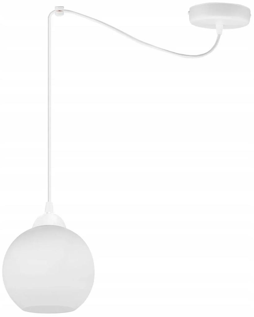 Závesné svietidlo Eliza spider, 1x biele sklenené tienidlo (výber z 2 farieb konštrukcie)