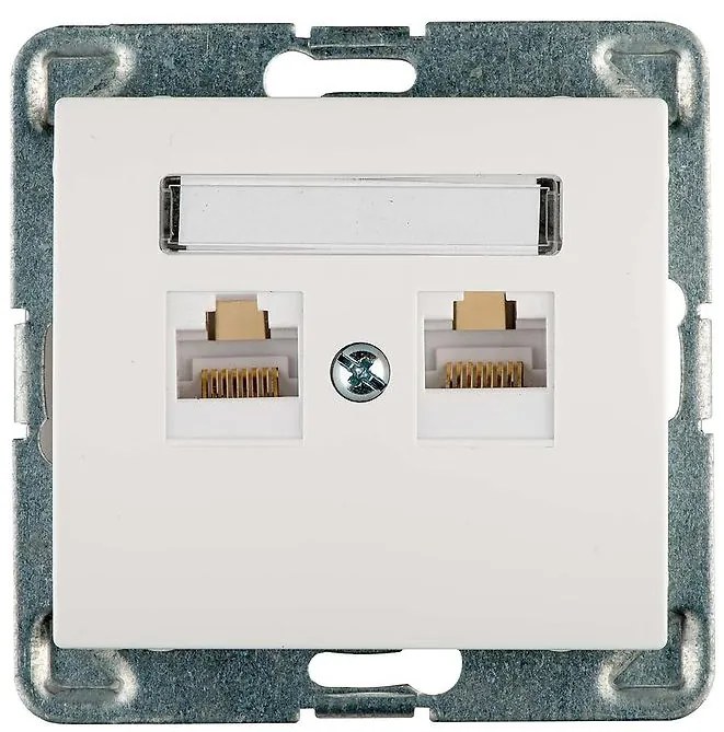 Dvojzásuvka dátová Sigma GPK-2D/M.BI  GN. KOMP. RJ45