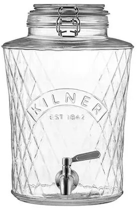 Kilner Sklenený súdok s kovovým kohútikom Diamond 5 l