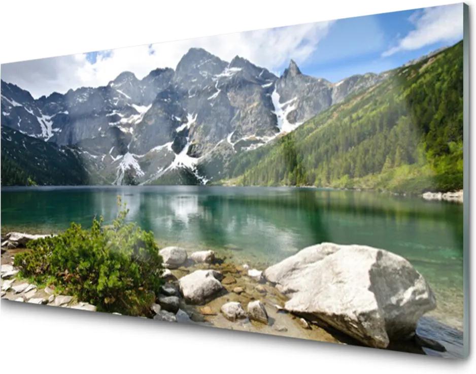 Skleněný obraz Jezero hory krajina