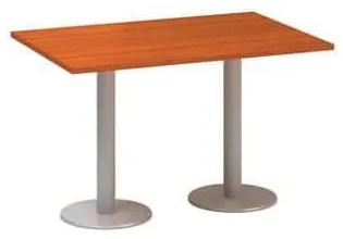 Konferenčný stôl Alfa 400 so sivým podnožím, 120 x 80 x 74,2 cm, dezén čerešňa