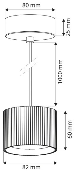 BRILAGI - LED Závesné svietidlo na lanku STRIPY 1xGX53/15W/230V pr. 82 mm biela