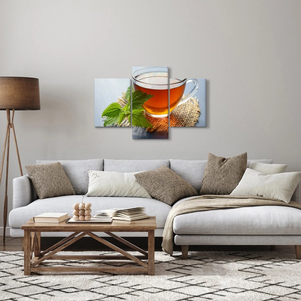 Obraz šálky s čajom (90x60 cm)