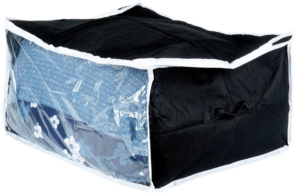 VILDE Textilný box na uskladnenie posteľnej bielizne ÚLOŽNÝ, 80L, 60 x 45 x 30 cm