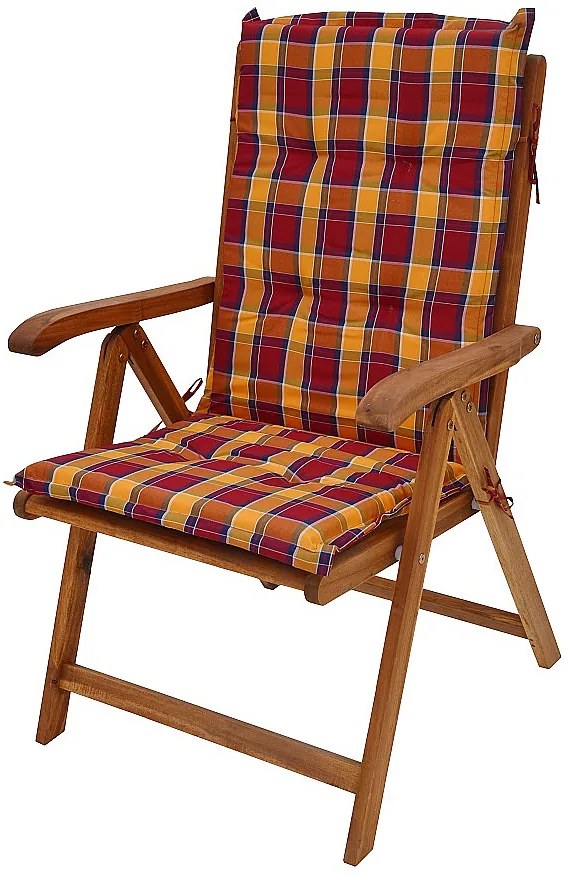 Záhradné polohovacie kreslo s poduškou WELLINGTON