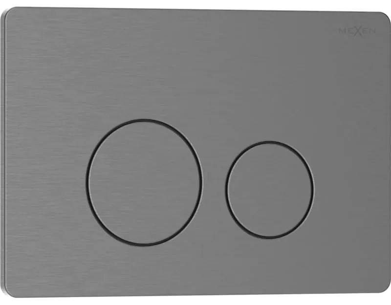 Mexen Tex 06, splachovacie tlačidlo z nehrdzavejúcej ocele, šedá matná-brúsená, 6106-12