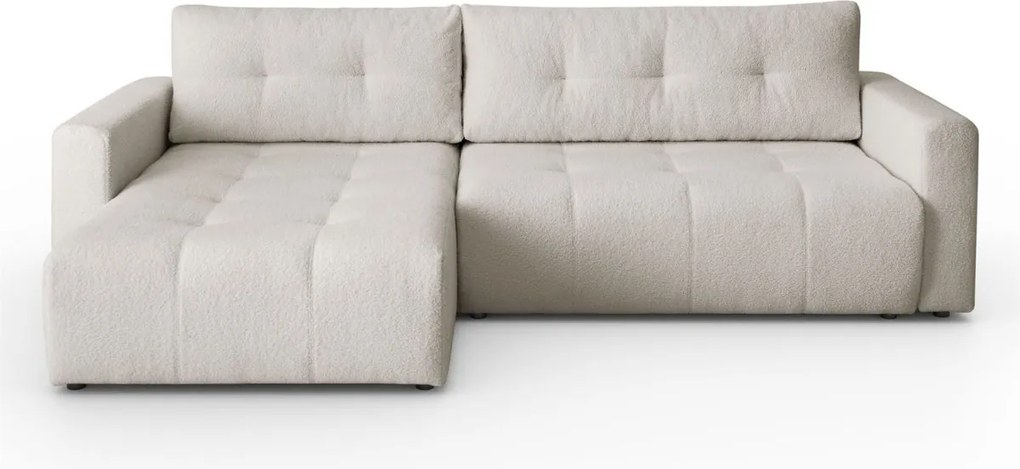 ROHOVÁ SEDAČKA SHARLOTTE 261 x 143 cm KRÉMOVÁ