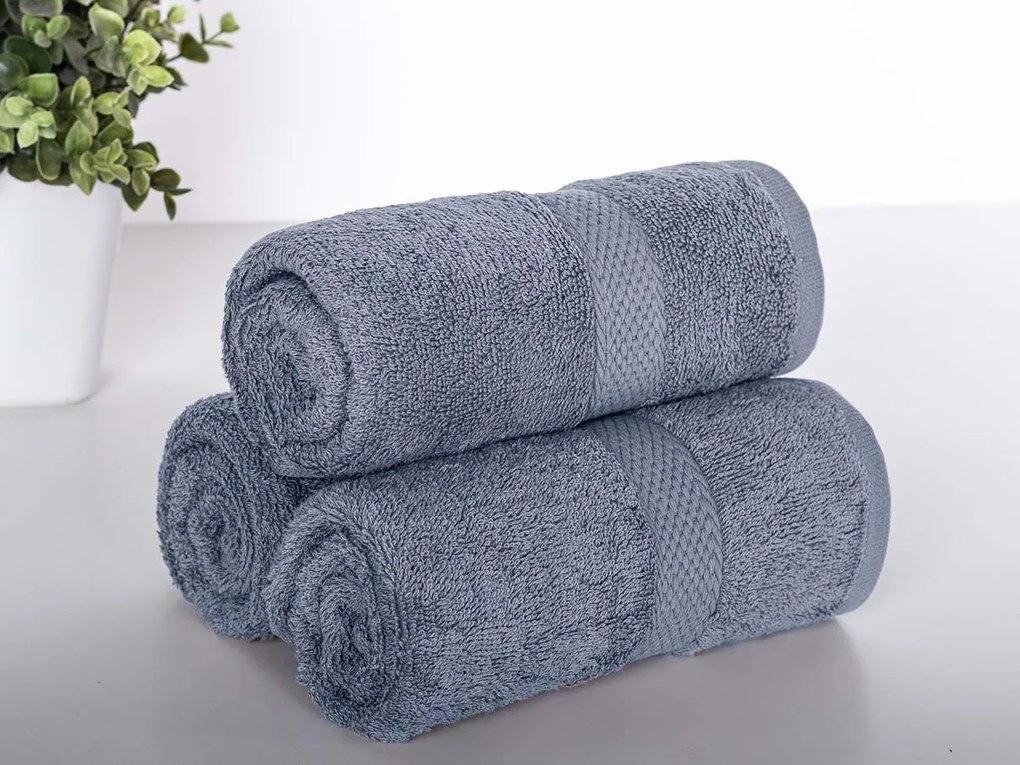 XPOSE® Froté uterák VERONA 3 ks - tmavo sivý 30x50 cm