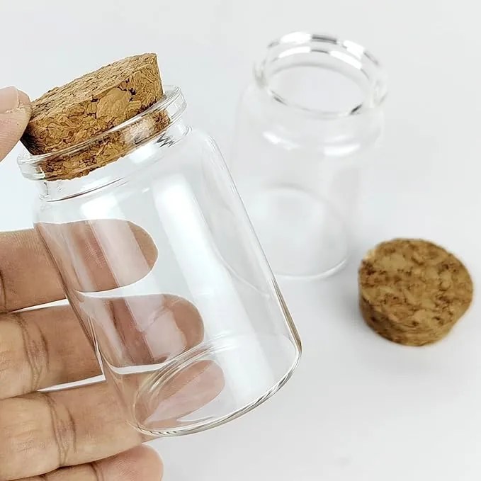 Korenka, sklenená s korkovým uzáverom 50 ml
