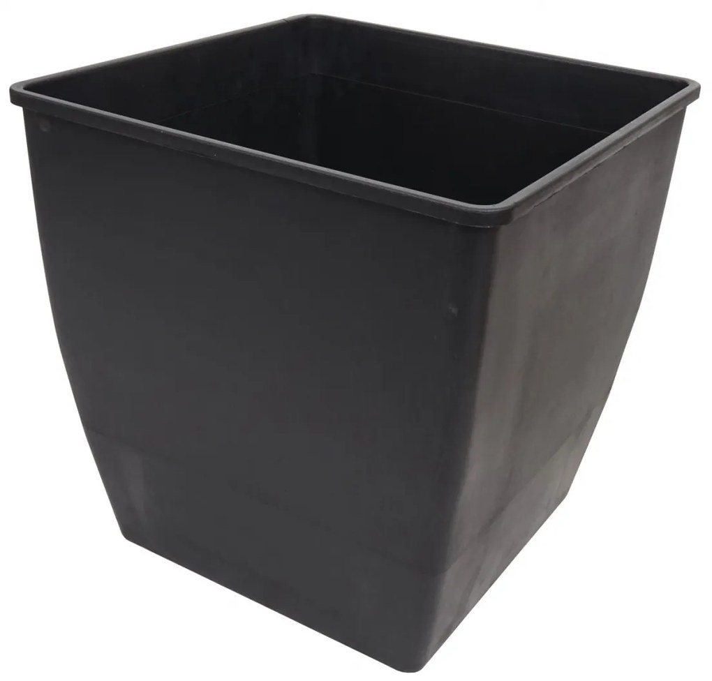 Kvetináč HWC-L23, 60x42x42cm, hliník, akáciové drevo - hnedá